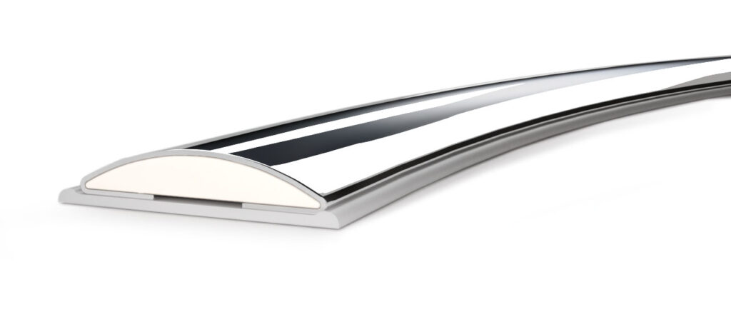 Barra in acciaio inossidabile con base Slim in PVC.